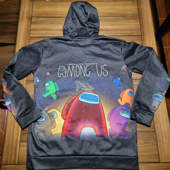 Innersloth Presents: Among Us LS Pullover Black Hoodie - Size Youth XL - Picture 4 of 7